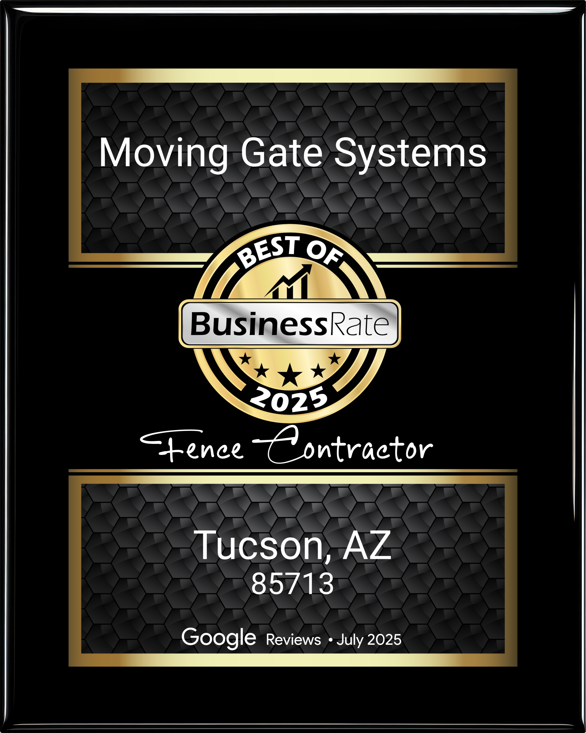 award-plaque-BR531574 Moving Gate Systems