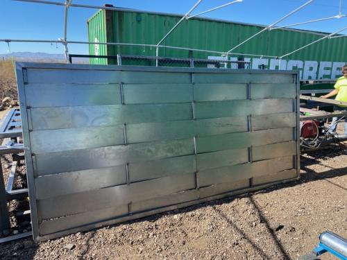 Sheet-metal-Weaved-gate-designed-fabricated-installed-in-North-East-Tucson-by-Moving-Gate-Systems